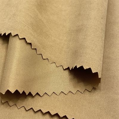 85% polyester 15% nylon geborstelde twill perzik huid strandbroek stof