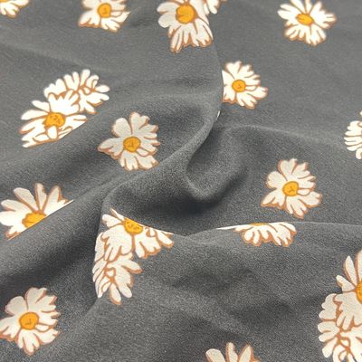 100% polyester 50D 68Dx50D 68D composiet zijde linnen gedrukte jurkstof