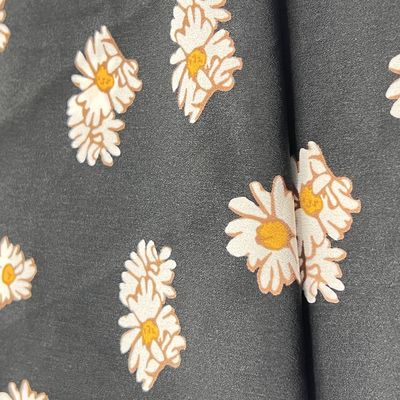 100% polyester 50D 68Dx50D 68D composiet zijde linnen gedrukte jurkstof