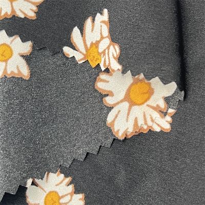 100% polyester 50D 68Dx50D 68D composiet zijde linnen gedrukte jurkstof