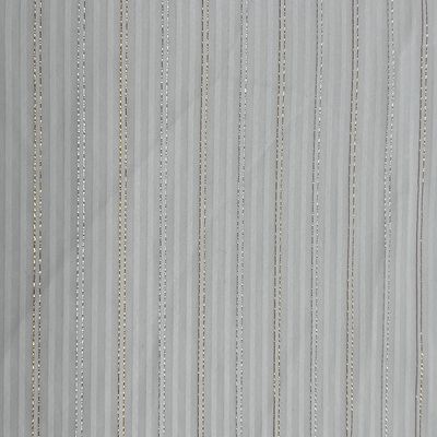 73GSM75D Goud en zilver zijde satine gestreepte chiffon stof materiaal damesjurk stof