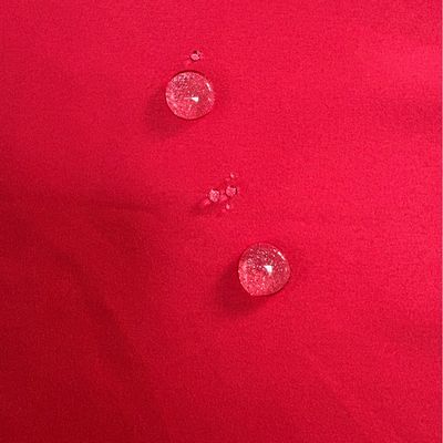 113gsm75D * 150D Waterdicht Gepoetste Twill Perzik Huid Fluweel Rode Strandbroek Stof